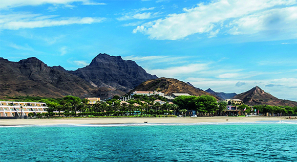 Shore view of a Cape Verde island.