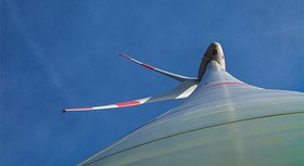 Wind turbine from below