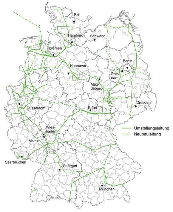 Draft core hydrogen network (as of 15 November 2023)