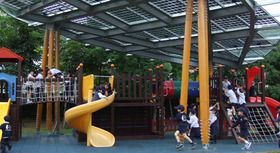 Solare Spielplatzüberdachung in Taiwan