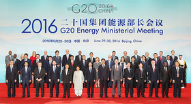 G-20-Energieminster posieren für ein Gruppenfoto on Peking.