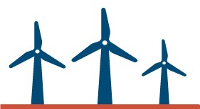 Grafik zum Ausbau der Windenergie